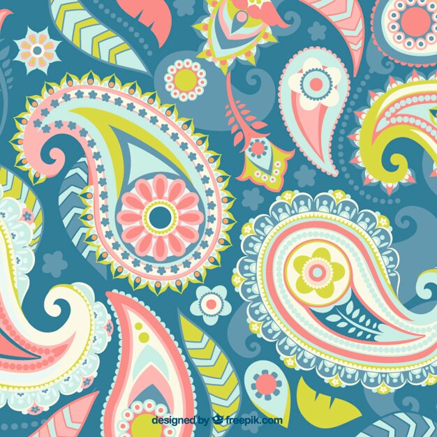 Paisley, fondo a todo color
