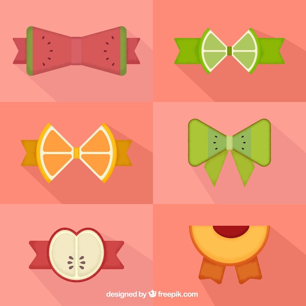 Vector gratuito pajaritas hechas de frutas