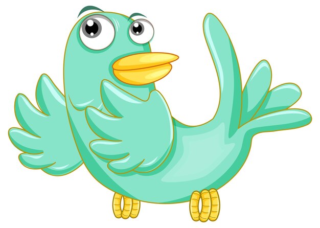 Pájaro con plumas verdes