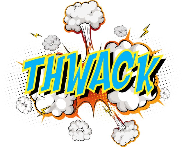 Palabra Thwack en comic cloud