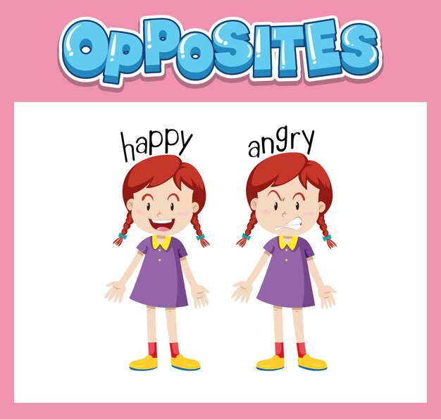 Palabras opuestas en inglés para niños
