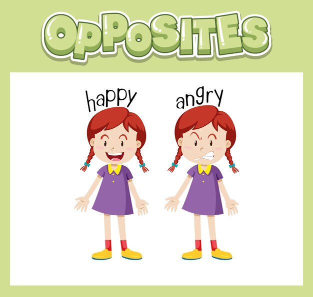 Palabras opuestas en inglés para niños