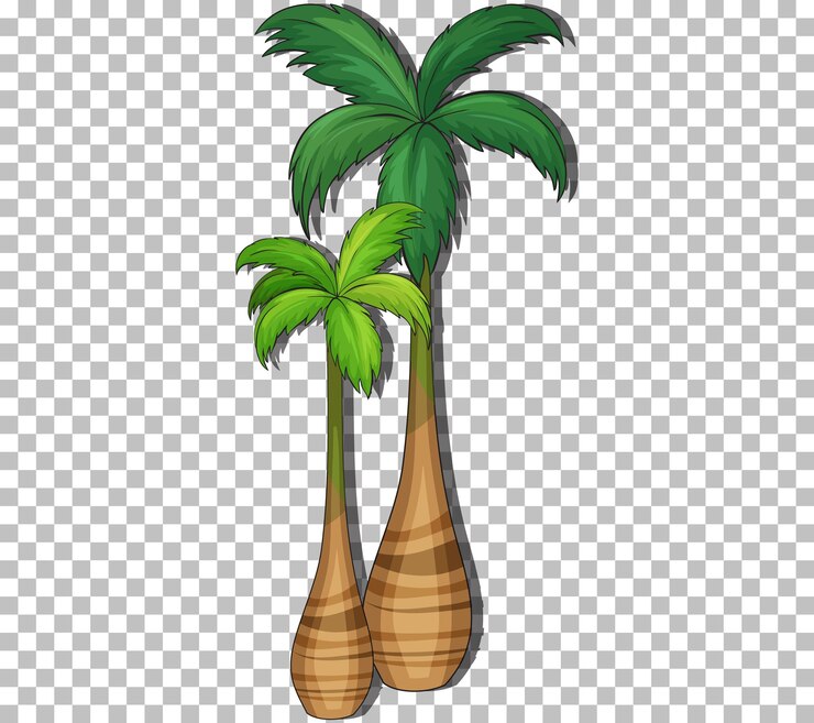 Vector gratuito palmera sobre fondo transparente