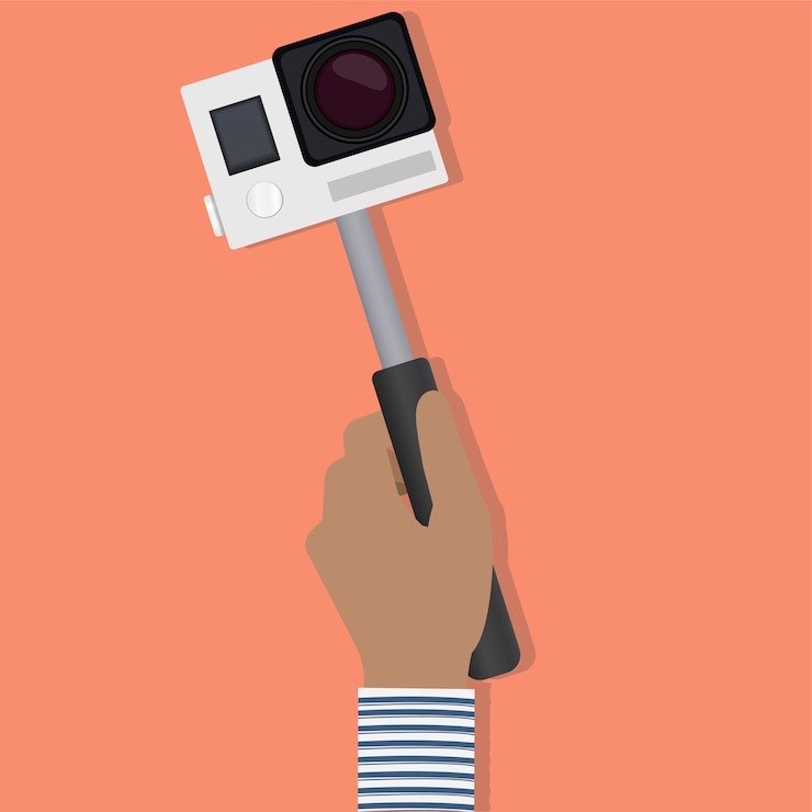 Vector gratuito palo de selfie