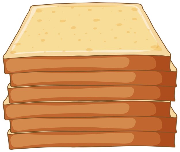 Pan de mantequilla delicioso aislado