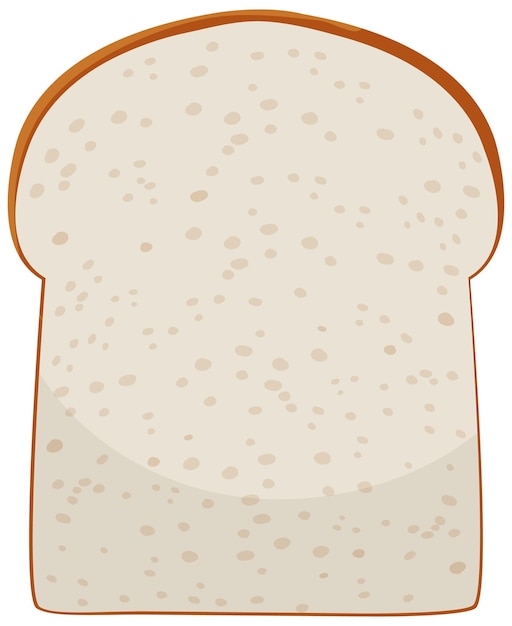 Vector gratuito un pan de trigo integral sobre fondo blanco.