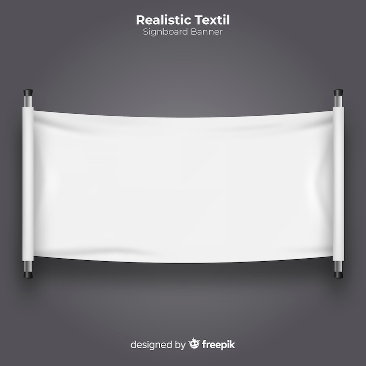 Vector gratuito pancarta letrero textil