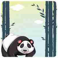 Vector gratuito panda lindo