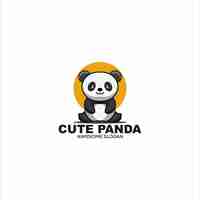 Vector gratuito panda logo mascota vector