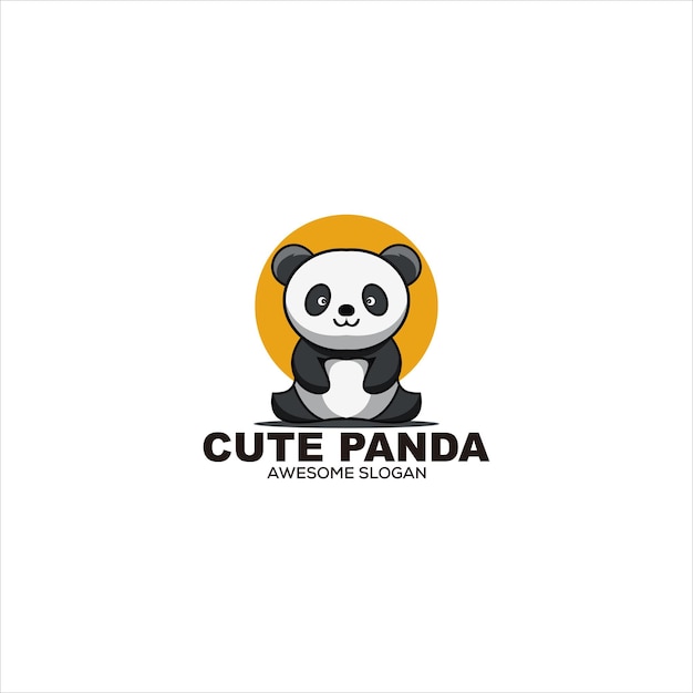 panda logo mascota vector