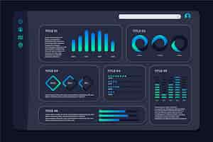 Vector gratuito panel de usuario del tablero