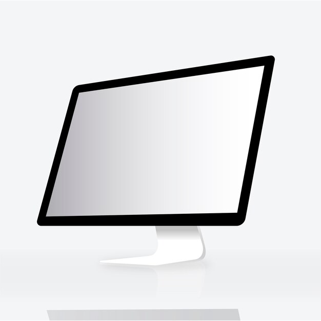 Pantalla de computadora Desktop PC Tecnología Icon Vector Concept