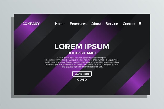 una pantalla negra y púrpura de una página web que dice lg