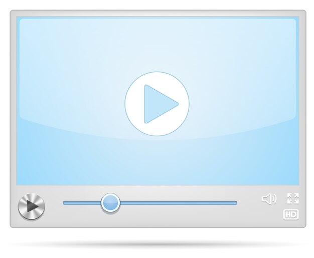 Pantalla de reproductor de video genial