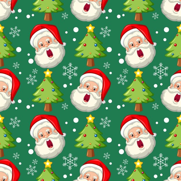 Papá Noel y los árboles de Navidad