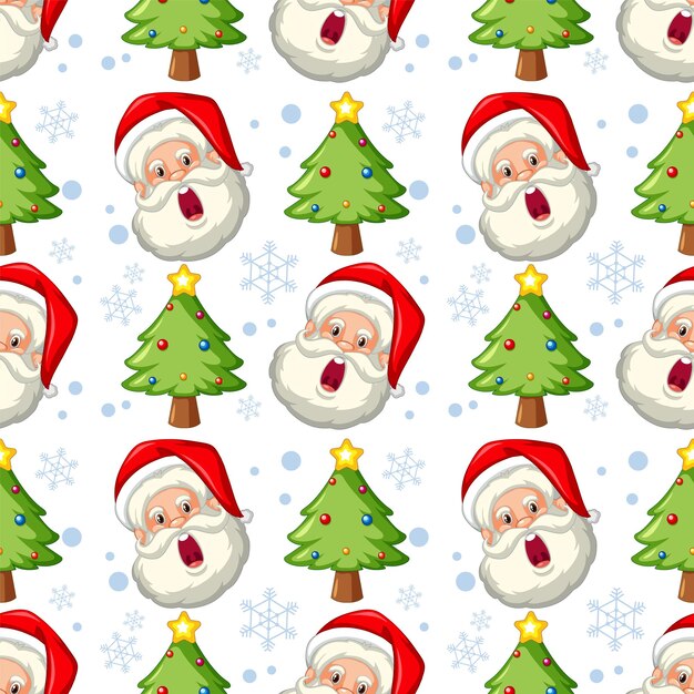 Papá Noel y los árboles de Navidad