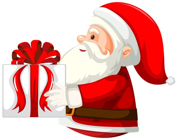 Papá Noel con caja de regalo