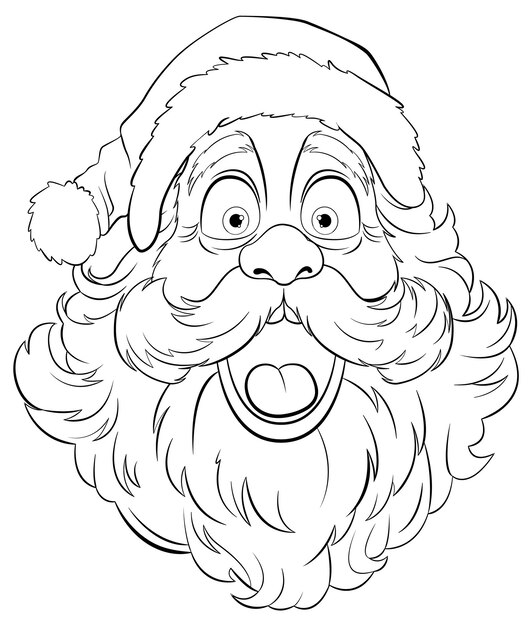 Papá Noel con expresión facial sorpresa