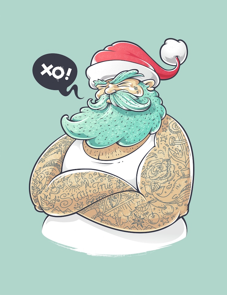 Vector gratuito papa noel moderno
