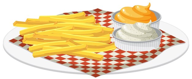 Papas fritas con salsa diferente
