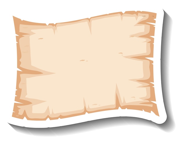 Papel antiguo en blanco sobre fondo blanco.
