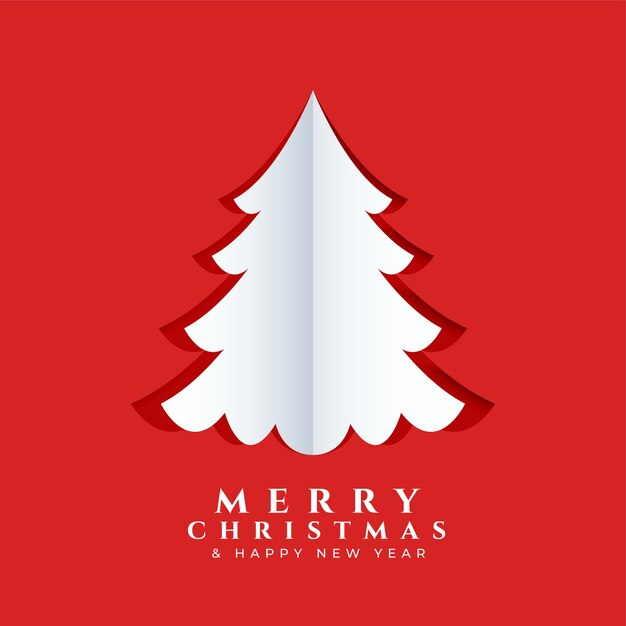 papel estilo árbol de Navidad fondo para Feliz Navidad temporada festiva vector