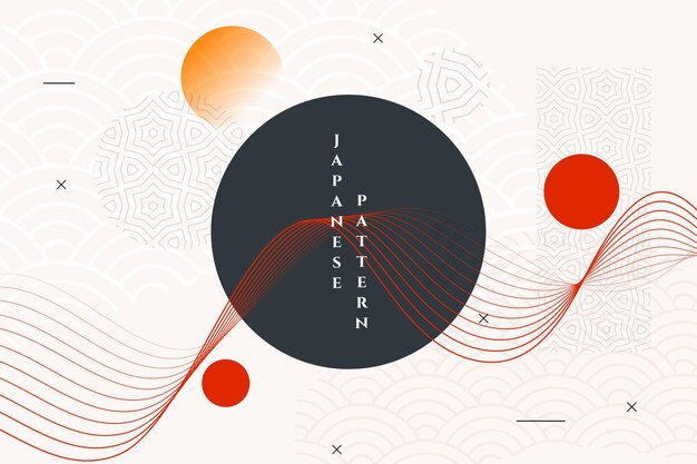 Papel pintado abstracto geométrico de estilo japonés