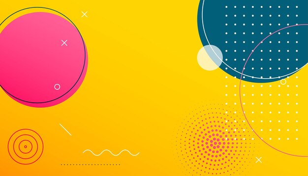 papel pintado amarillo con decoración de figuras geométricas vectorial