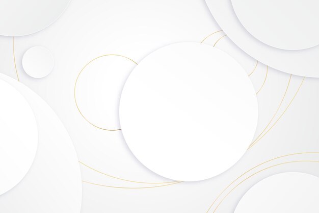 Papel pintado blanco elegante con detalles dorados