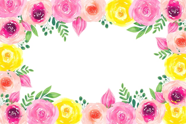 Papel pintado floral creativo de acuarela