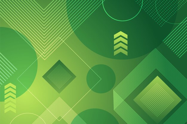 Papel pintado geométrico verde moderno