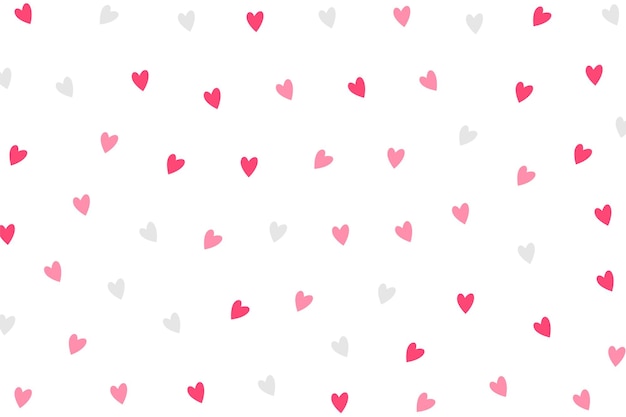 Vector gratuito papel pintado con patrón de corazón pequeño y lindo para la impresión de tejidos textiles