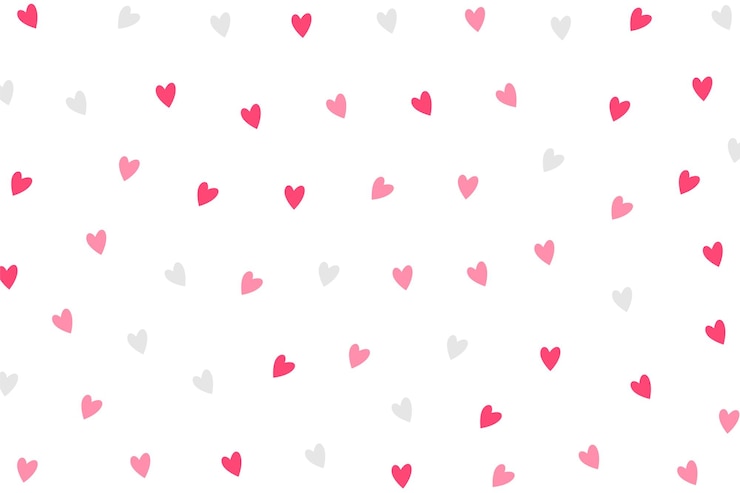 Vector gratuito papel pintado con patrón de corazón pequeño y lindo para la impresión de tejidos textiles