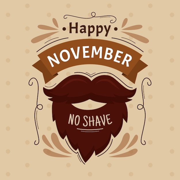 Vector gratuito papel pintado vintage movember sin afeitado