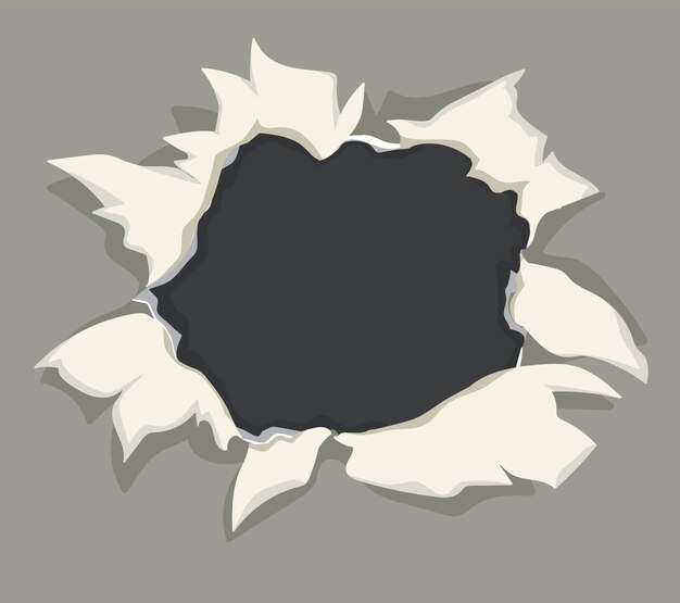Papel rasgado con centro oscuro