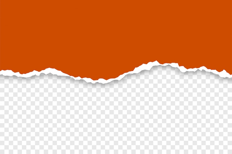 Vector gratuito el papel roto de browen sobre un fondo transparente