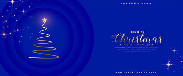 Papel tapiz decorativo de saludo de feliz Navidad con un brillante vector de árbol de Navidad