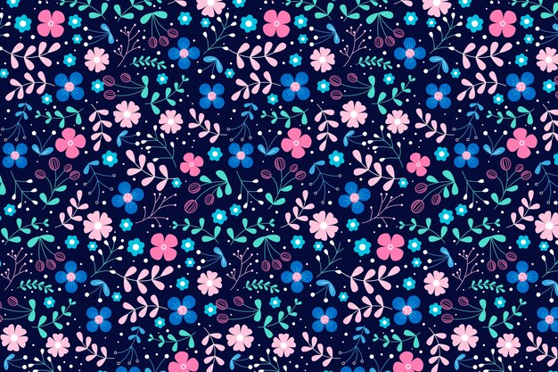 Papel tapiz floral ditsy colorido