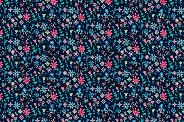 Papel tapiz floral ditsy colorido