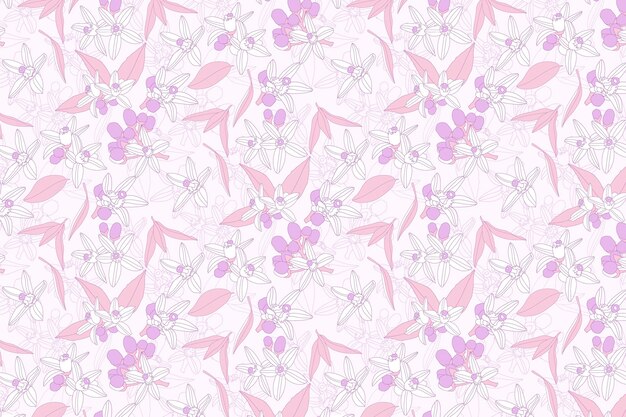 Papel tapiz floral rosa