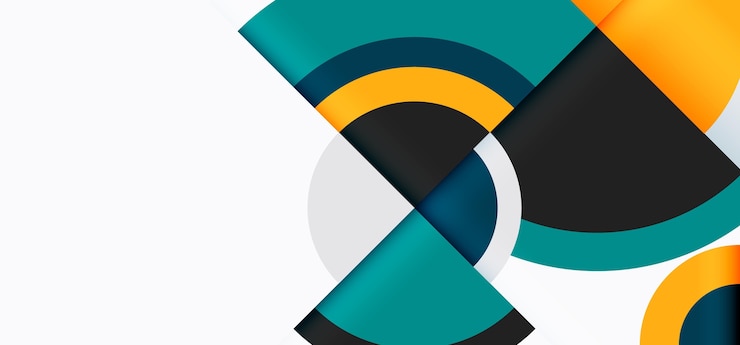 Vector gratuito papel tapiz geométrico con gradiente con diferentes formas de colores