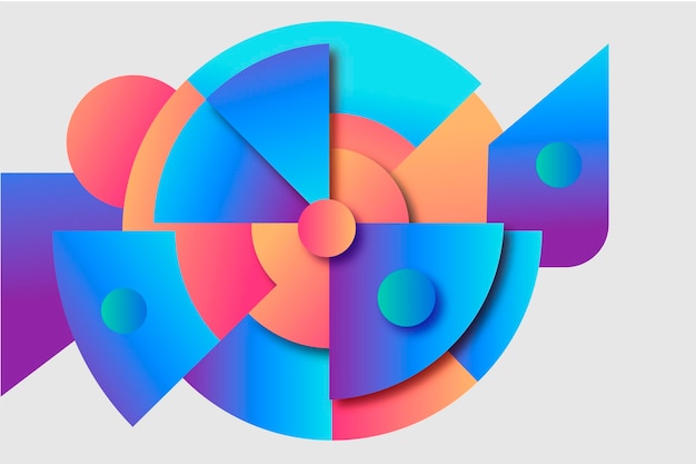 Papel tapiz geométrico con gradiente