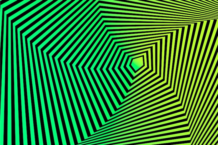 Vector gratuito papel tapiz psicodélico con ilusión óptica