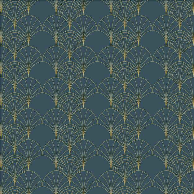 Papel tapiz transparente art deco de diseño plano