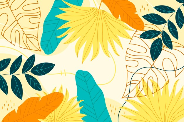Papel tapiz tropical colorido con espacio vacío