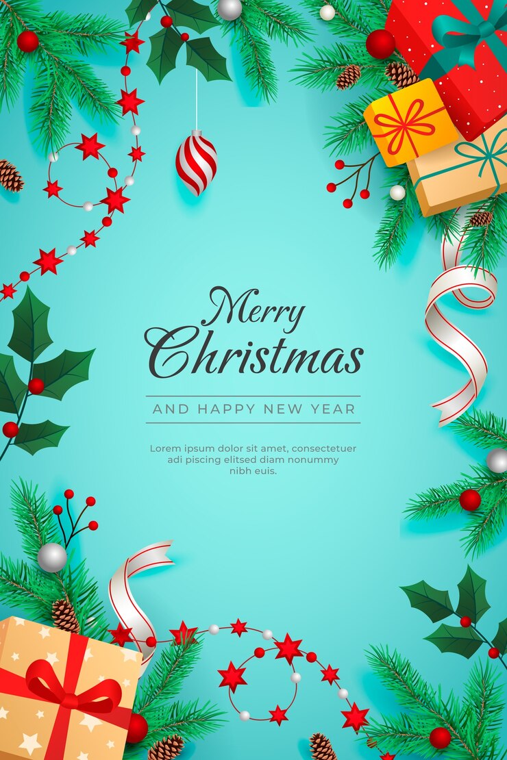 Vector gratuito papel tapiz vertical degradado para la celebración de la temporada navideña