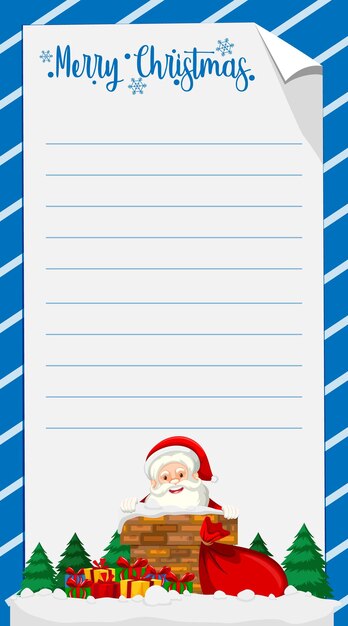Papel vacío decorado con tema navideño.