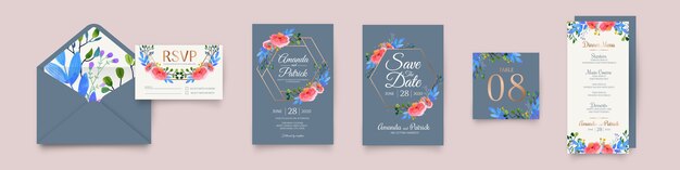 Papelería de boda colección floral