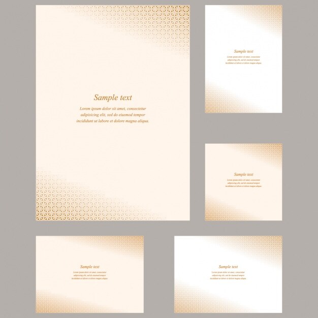 Vector gratuito papelería corporativa a color