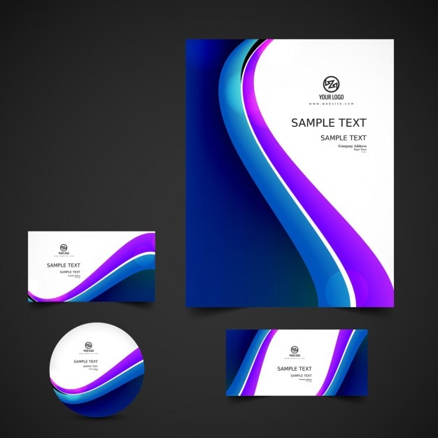 Vector gratuito papelería de empresa moderna